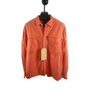 Exofficio Men's Dry Lite Orange Casual Button Down Shirt